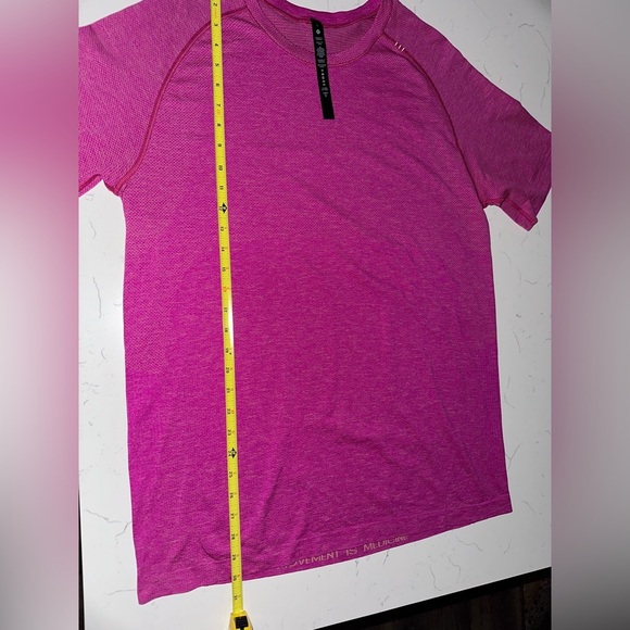 LULULEMON Metal Vent Breathe SS Top Shirt Men's L Hot Pink - Picture 5 of 6